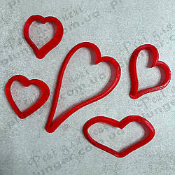 Набір пластикових вирубок Серця
