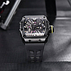 Мужские часы Pagani Design PD-1738 All Black водонепроницаемые с кварцевым механизмом и стильным браслетом, фото 5