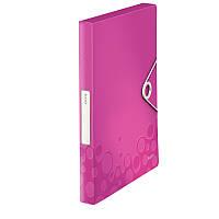 Папка-бокс пластикова на гумці Leitz Wow 30мм Рожевий Металік (4629-00-23)