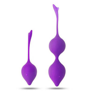 Кульки Кегеля силіконові фіолетові набір Sex Toys Flight of Fancy вагінальні вправи