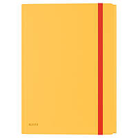 Папка на резинке Leitz Cosy, A4 PP на 150 листов, с кармашком, желтая (4619-00-19)