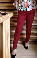 Штани з креп-дайвінгу для дівчат бордового кольору