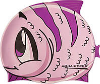 Шапка для плавання Aqua Speed ZOO FISH 5528 рожева рибка Діт OSFM