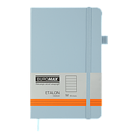 Книга записная ETALON 125*195 96л в линию искусственная кожа голубой (BM.291260-14)