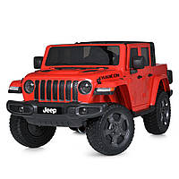 Детский электромобиль Jeep (4 мотора 45W, аккум 12V12AH, пульт 2,4G, музыка) Джип Bambi M 5740EBLR-3 Красный