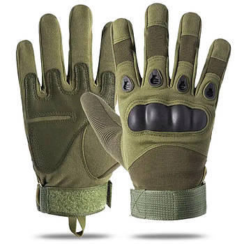 Тактичні рукавички із закритими пальцями (М-2XL), Зелені / Закриті рукавички, розмір M