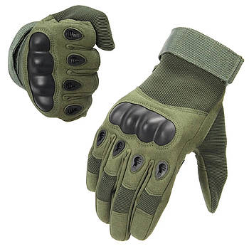 Тактичні рукавички із закритими пальцями (М-2XL), Зелені / Закриті рукавички, розмір L