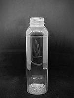 Бутылка квадратная 500мл, для лимонада/напитка, прозрачная, с крышкой, 100 шт/уп
