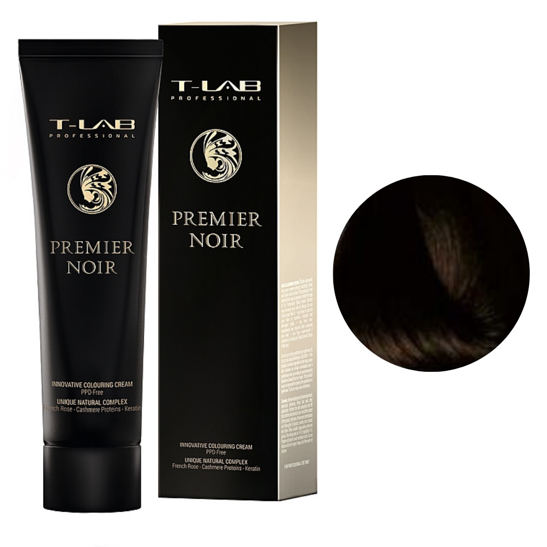 Крем-фарба для волосся T-Lab Professional Premier Noir Colouring Cream №4.0 Natural Brown 100 мл, фото 1