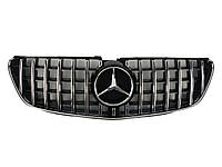 Решетка радиатора на Mercedes V-Class W447 2014-2019 года Chrome Black ( GT Panamericana ) без камеры