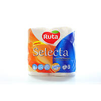 Полотенца целлюлозные "Selecta", по 2 рул., на гильзе, 3-х сл., белый RUTA (rt.44516)