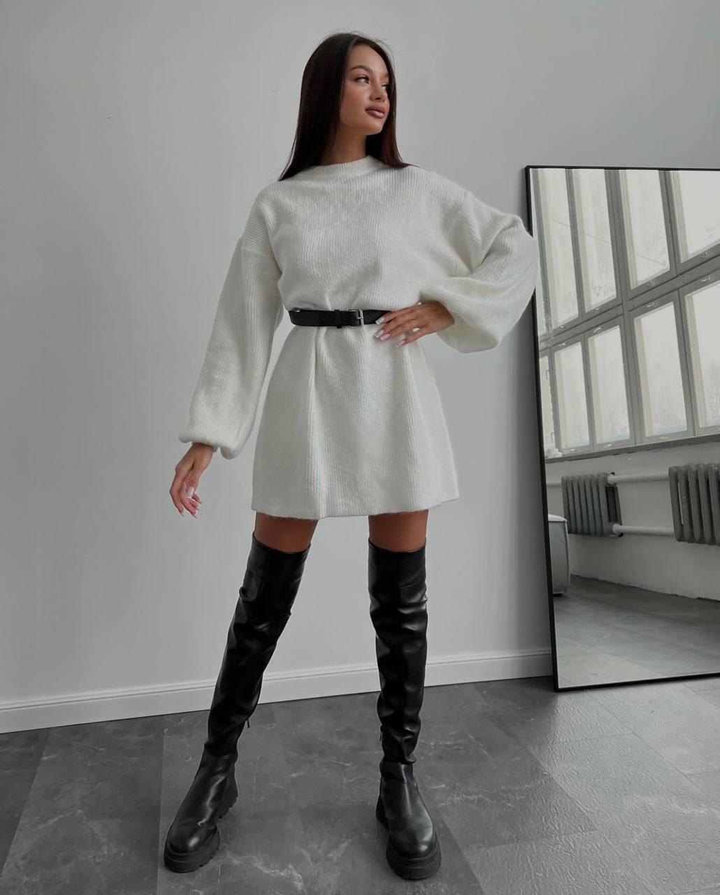 Плаття з поясом Норма + Батал "Ангора", фото 1