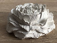 Пион гипсовый белый, мини-скульптура