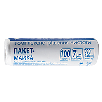 Пакет-майка 22*45 см BuroClean, 100шт в рулоне, 7мкм (10200510)