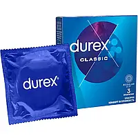 Презервативи латексні зі змазкою класичні, Durex Classic, 3 шт