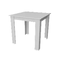 Небольшой квадратный обеденный стол ЮТА 780х780 мм Белый