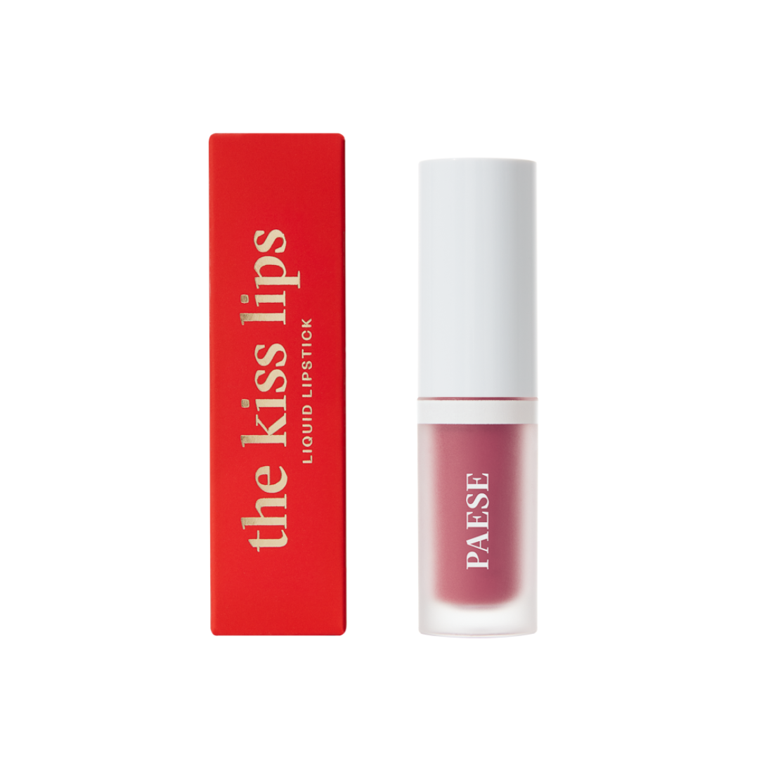 Рідка Матова Помада для губ з вітаміном Е Liquid Lipstick The Kiss Lips Paese 3,4ml (03) lovely pink