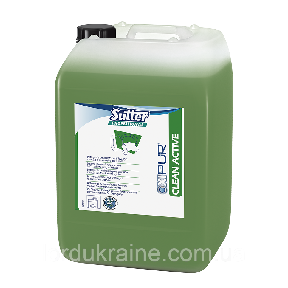 Рідкий безфосфатний засіб для прання CLEAN ACTIVE (20 л.) SUTTER Professional, фото 1