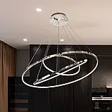 LED люстра з димером у хромі MD9079-3HR-600+400+200 dimmer, фото 6