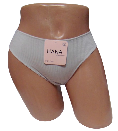 Труси бразиліана бавовна рубчик Hana 57248 L-XL блакитні