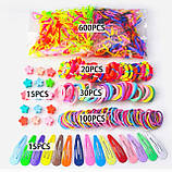 Набір заколок та резинок для волосся для дівчинки в подарунковій упаковці 780 шт, фото 2