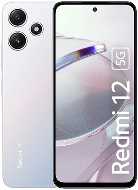 Смартфон Xiaomi Redmi 12 5G 4/128 (Global) Серебристый - фото 1 - id-p2080621301