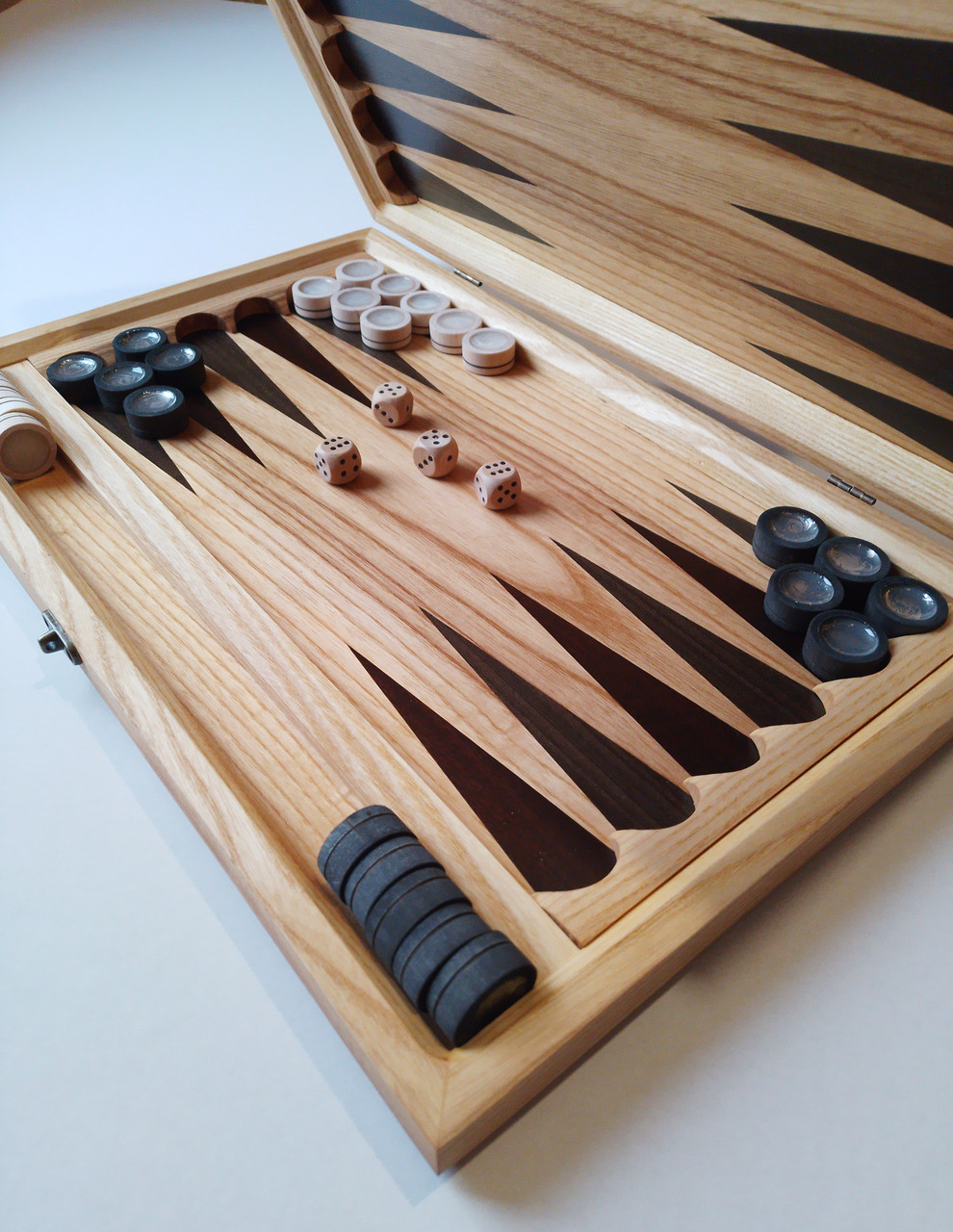 Нарди 56x44 см, ясен, інкрустовані горіх, венге, клен, фото 1