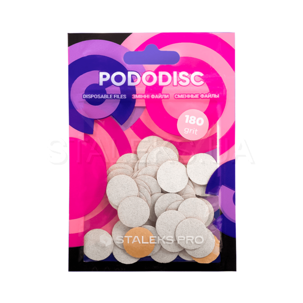 Змінні файли для педикюрного диску STALEKS PRO PODODISK, PDF-15-180w, розмір S,180 гріт, 50 шт