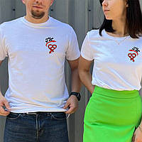 Парні футболки. Чоловіча та жіноча футболка з принтом I LOVE