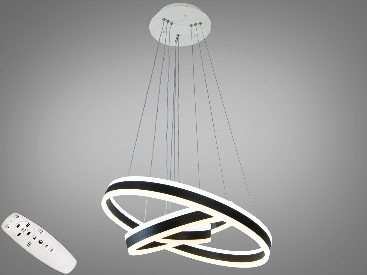 Сучасна світлодіодна люстра D8174-800+600+400BK dimmer