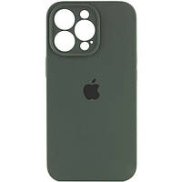 Чохол Fiji Silicone Case Full Camera для Apple iPhone 15 Pro бампер накладка із захистом камери Dark Green