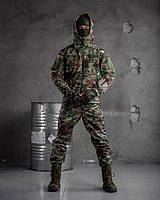 Демисезонный тактический костюм софтшел мультикам AURA, военная мужская форма мультикам ВЕСНА