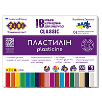 Пластилін ZiBi CLASSIC 18 кольорів 360 г (ZB.6235)