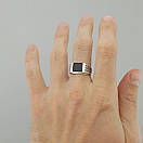 Чоловіча срібна печатка з оніксом перстень 124. 22,5 розмір, фото 7