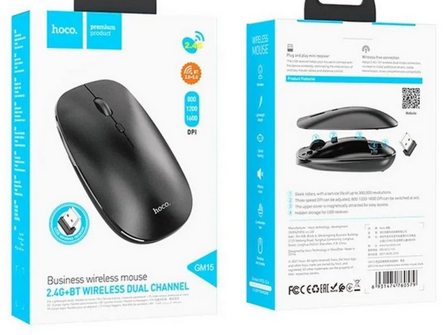 Миша комп'ютерна бездротова GM15, фото 1