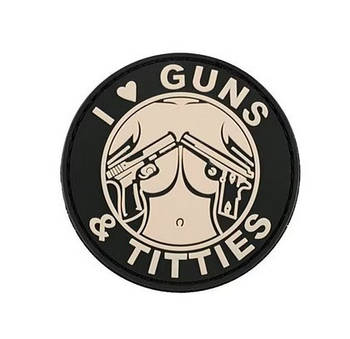 Нашивка 8Fields Guns&Titties khaki