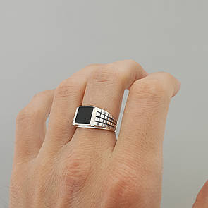 Чоловіча срібна печатка з оніксом 124 21.5 розмір