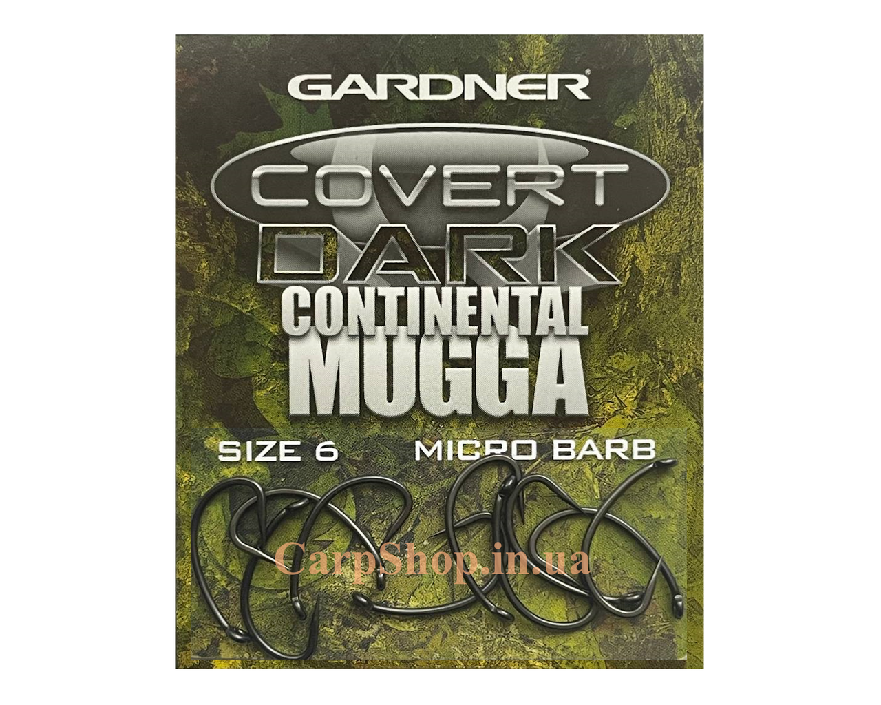 Гачок короповий Gardner Continental Covert Dark Mugga hooks barbed SIZE 6