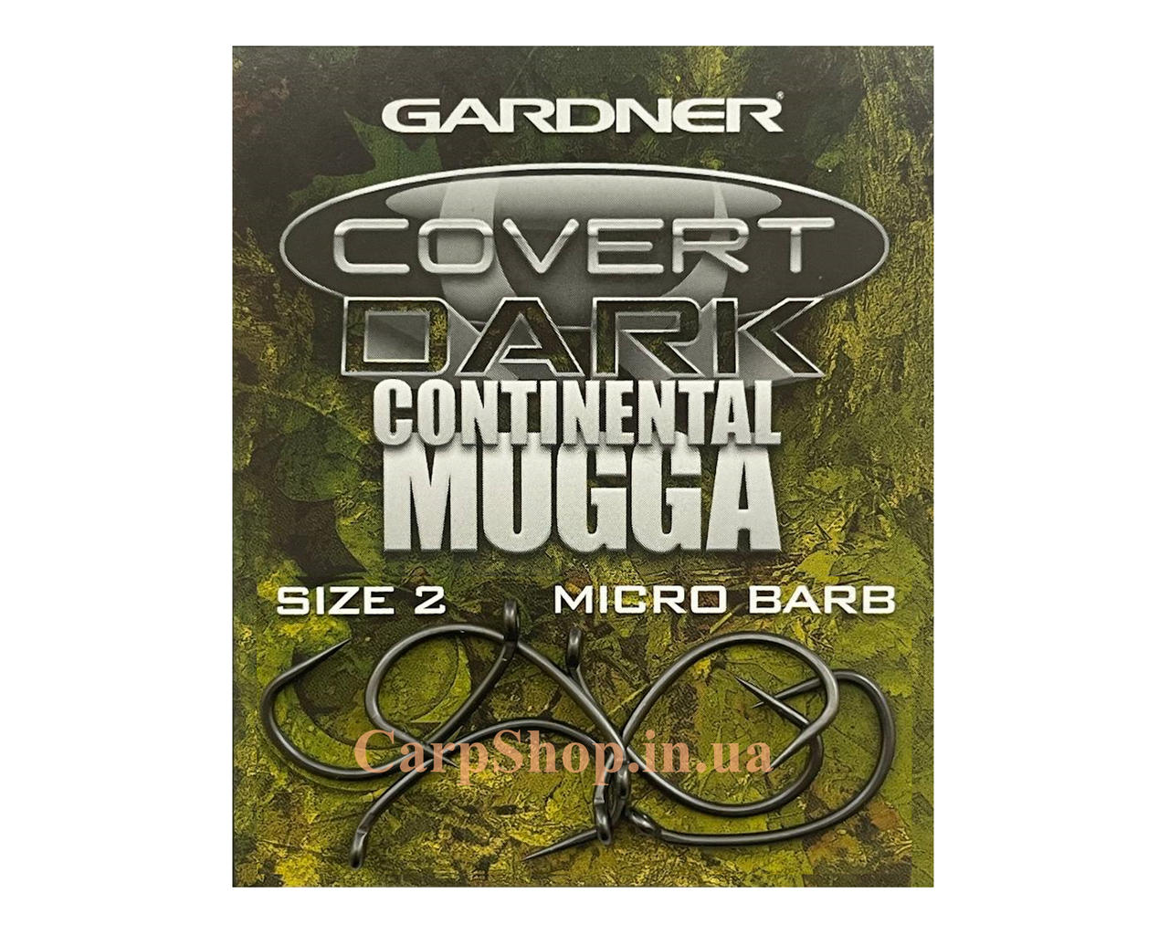 Гачок короповий Гачок Gardner Continental Covert Dark Mugga hooks barbed SIZE 2