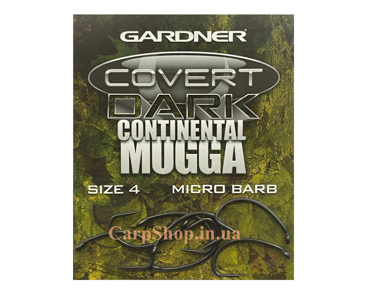 Гачок короповий Gardner Covert Dark Mugga hooks barbed SIZE 4