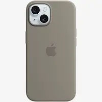 Чехол Силиконовый iPhone Айфон 15 Apple Silicone MagSafe Магнитом (анимация)-Clay Серый