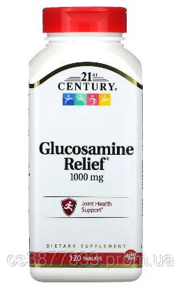 Глюкозамин, 1000 мг, Glucosamine Relief, 21st Century,  120 таблеток