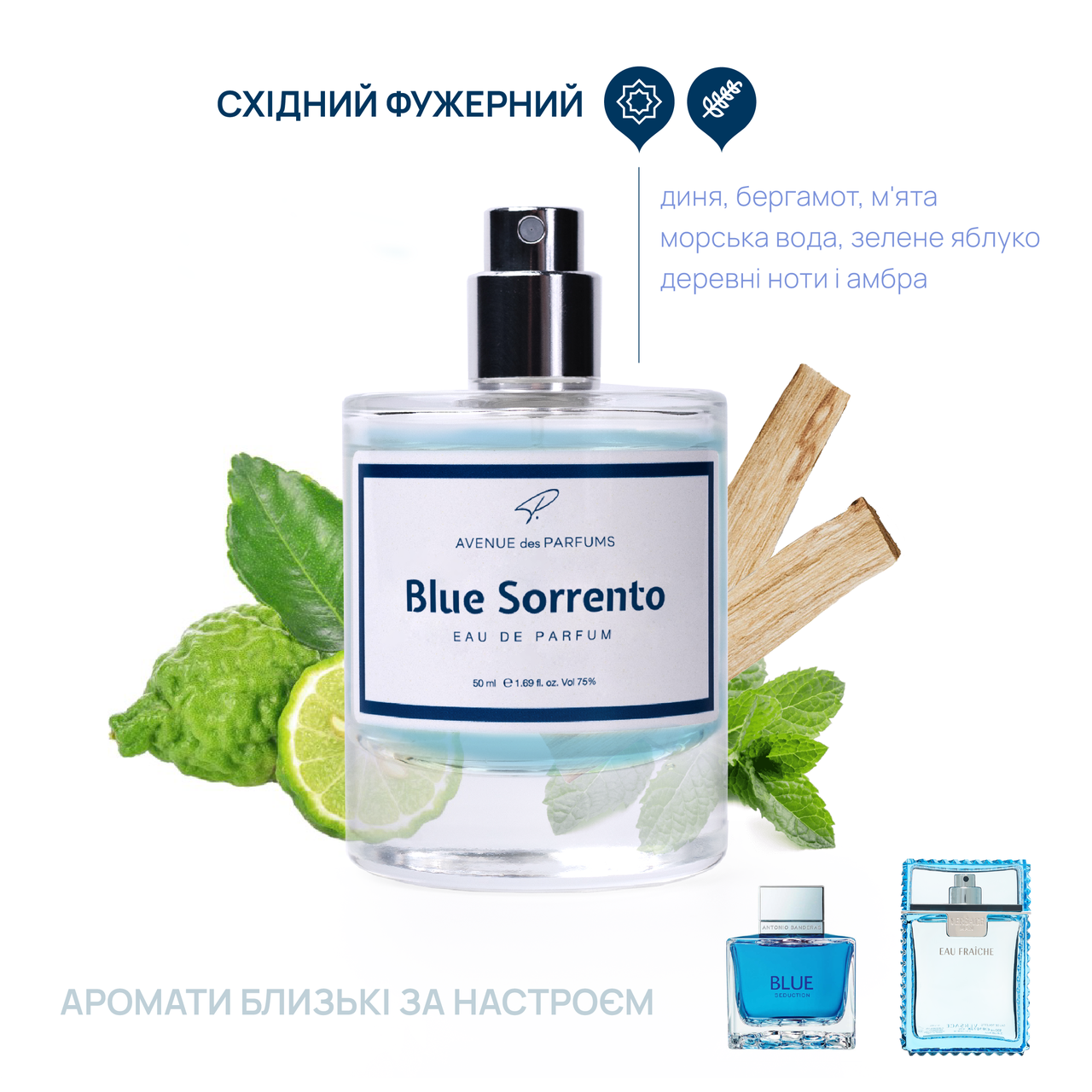 Духи Blue Sorrento (Blue Seduction,блю седакшн) AVENUE des PARFUMS парфюм 2, фото 1