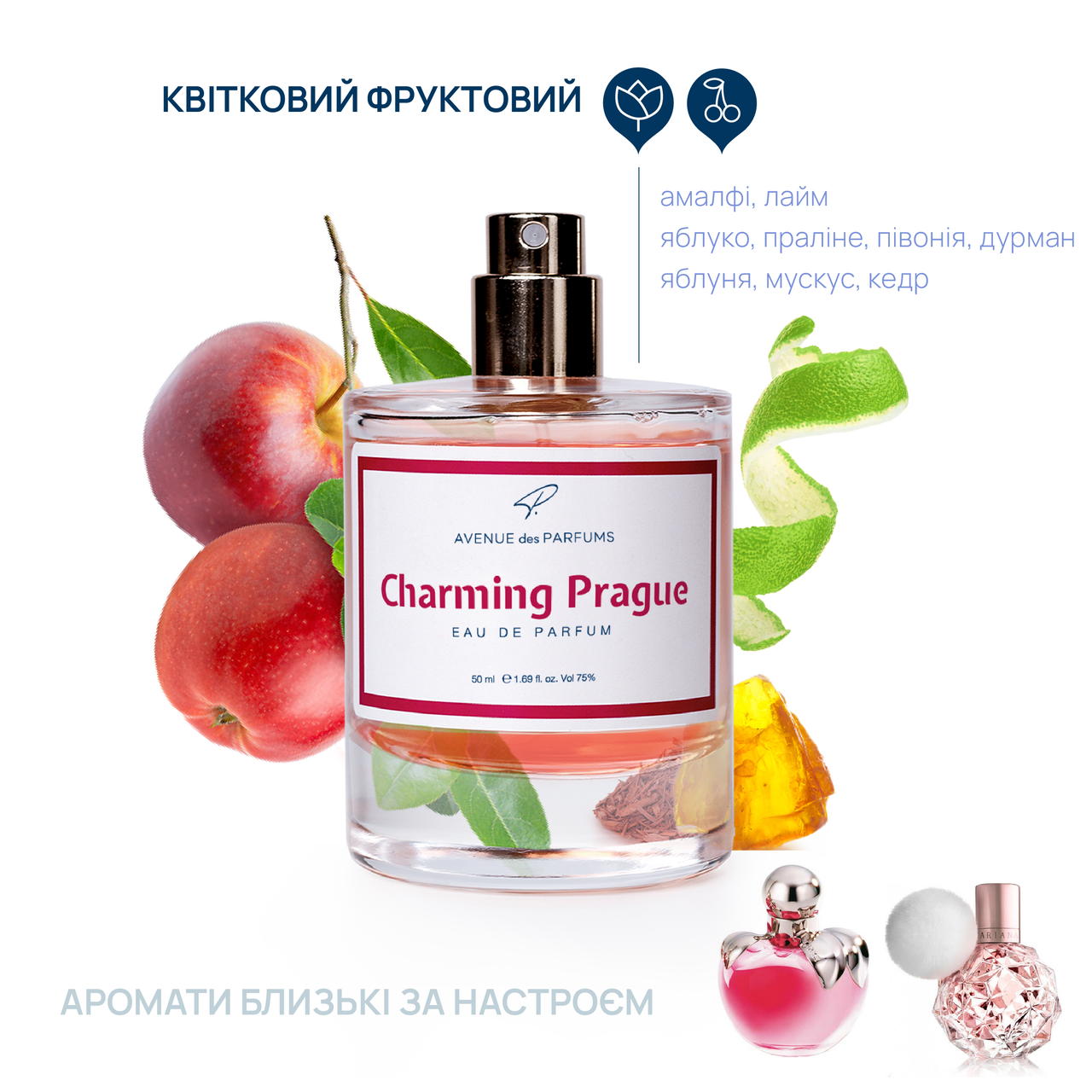 Духи Charming Prague цветочно-фруктовый аромат AVENUE des PARFUMS, фото 1