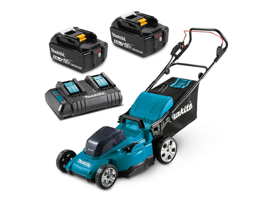 Газонокосарка акумуляторна MAKITA DLM480CT2 (18В/2х5,0Ah)