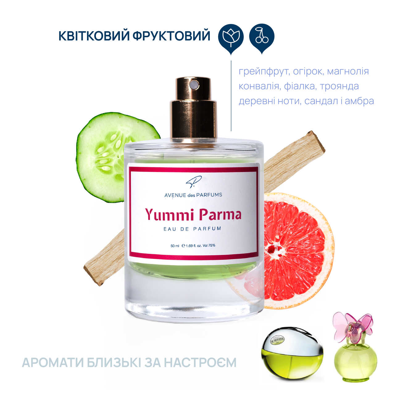 Духи Yummi Parma (Be Delicious зеленое яблоко) AVENUE des PARFUMS, фото 1