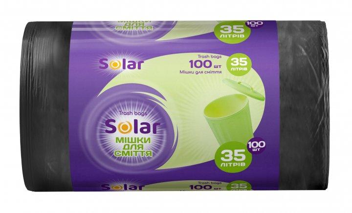 Мішки для сміття 35л/100шт, Solar, Арт.45563