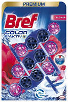 Туалетний блок Bref Кольорова вода Квіткова свіжість 50г*3шт, Bref, Арт.49165