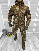 Весенний костюм пиксель софтшел, военная форма пиксель с курткой для ЗСУ, демисезонная форма пиксель