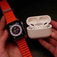 Smart Watch 8 Ultra + AirPods Pro (с шумоподавлением) Наручные часы Вакуумные наушники Наушники для телефона